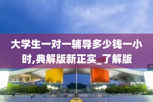 大学生一对一辅导多少钱一小时,典解版新正实_了解版