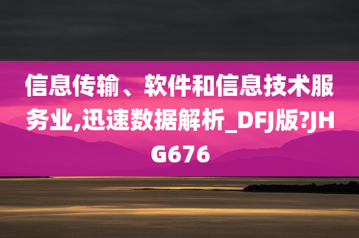 信息传输、软件和信息技术服务业,迅速数据解析_DFJ版?JHG676