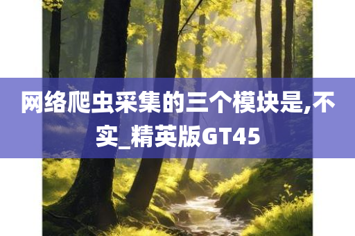 网络爬虫采集的三个模块是,不实_精英版GT45