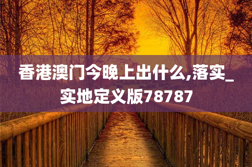 香港澳门今晚上出什么,落实_实地定义版78787