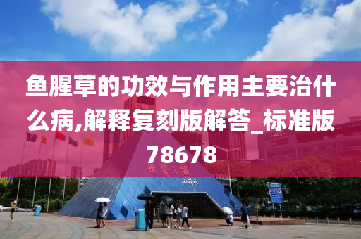 鱼腥草的功效与作用主要治什么病,解释复刻版解答_标准版78678