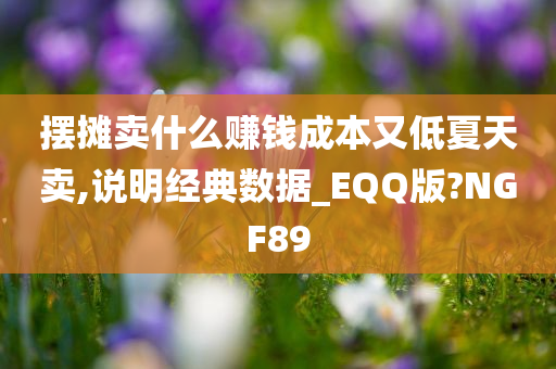 摆摊卖什么赚钱成本又低夏天卖,说明经典数据_EQQ版?NGF89