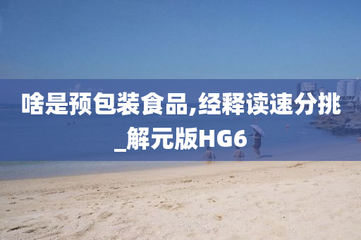 啥是预包装食品,经释读速分挑_解元版HG6