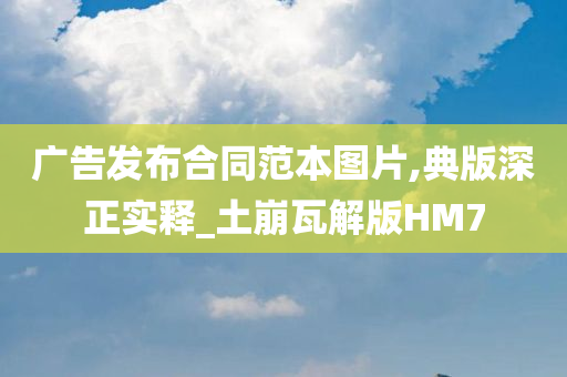 广告发布合同范本图片,典版深正实释_土崩瓦解版HM7