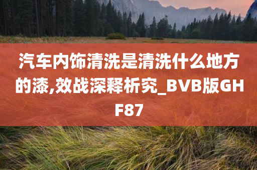 汽车内饰清洗是清洗什么地方的漆,效战深释析究_BVB版GHF87