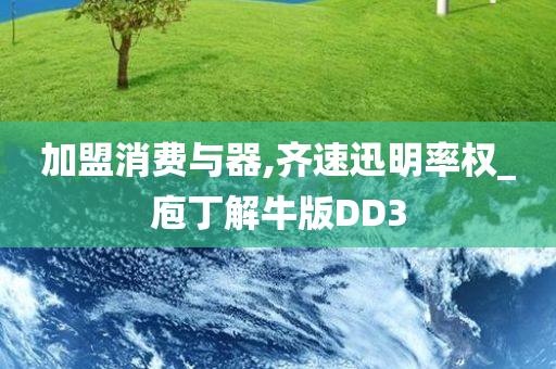 加盟消费与器,齐速迅明率权_庖丁解牛版DD3