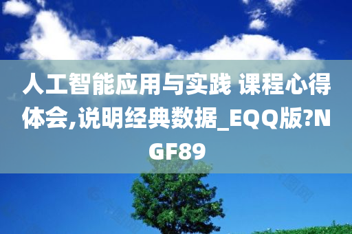 人工智能应用与实践 课程心得体会,说明经典数据_EQQ版?NGF89