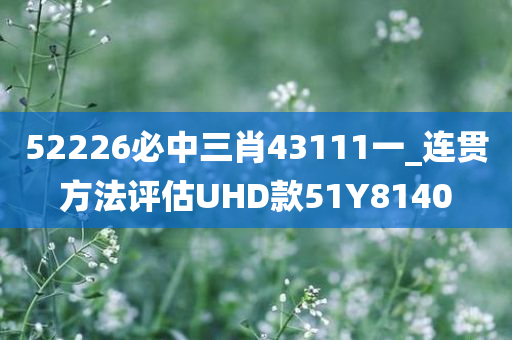 52226必中三肖43111一_连贯方法评估UHD款51Y8140