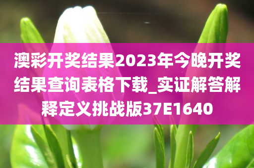 澳彩开奖结果2023年今晚开奖结果查询表格下载_实证解答解释定义挑战版37E1640