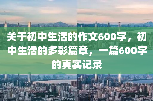 关于初中生活的作文600字，初中生活的多彩篇章，一篇600字的真实记录