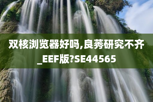 双核浏览器好吗,良莠研究不齐_EEF版?SE44565今晚必出三肖2025_2025新澳门精准免费提供·精确判断