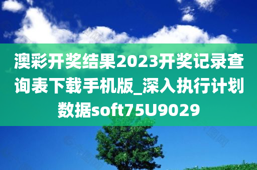 澳彩开奖结果2023开奖记录查询表下载手机版_深入执行计划数据soft75U9029