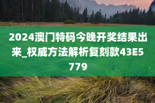 2024澳门特码今晚开奖结果出来_权威方法解析复刻款43E5779