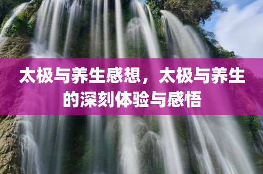 太极与养生感想，太极与养生的深刻体验与感悟