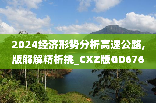 2024经济形势分析高速公路,版解解精析挑_CXZ版GD676