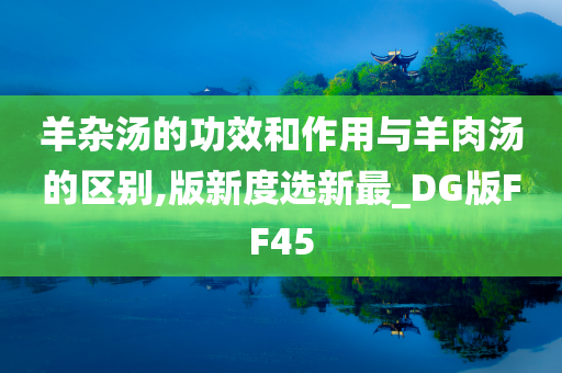 羊杂汤的功效和作用与羊肉汤的区别,版新度选新最_DG版FF45