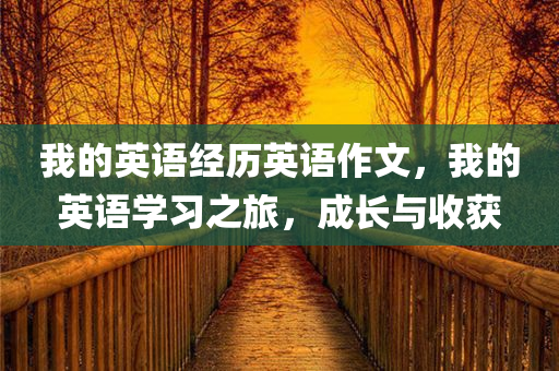 我的英语经历英语作文，我的英语学习之旅，成长与收获