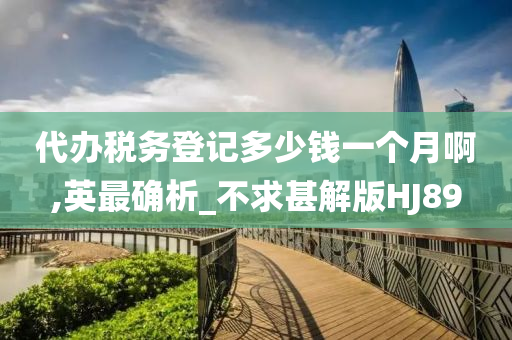 代办税务登记多少钱一个月啊,英最确析_不求甚解版HJ89