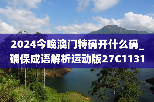 2024今晚澳门特码开什么码_确保成语解析运动版27C1131