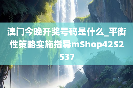 澳门今晚开奖号码是什么_平衡性策略实施指导mShop42S2537