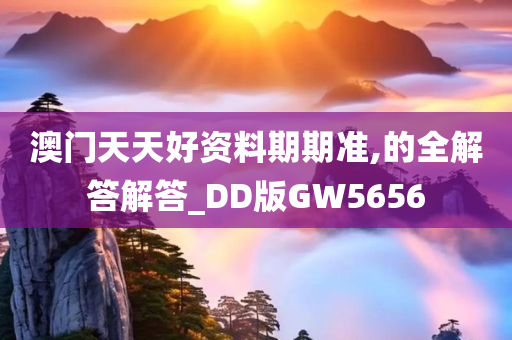澳门天天好资料期期准,的全解答解答_DD版GW5656