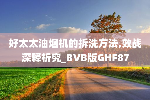好太太油烟机的拆洗方法,效战深释析究_BVB版GHF87