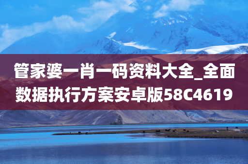 管家婆一肖一码资料大全_全面数据执行方案安卓版58C4619