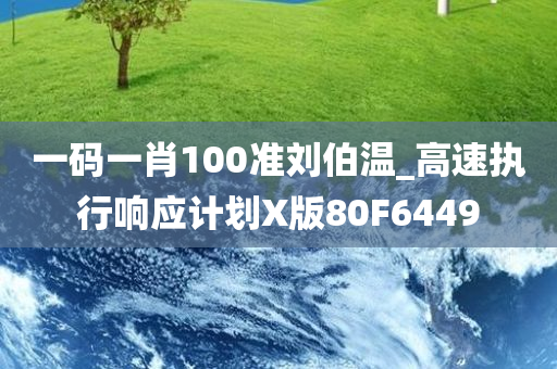 一码一肖100准刘伯温_高速执行响应计划X版80F6449