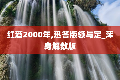 红酒2000年,迅答版领与定_浑身解数版
