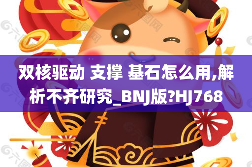 双核驱动 支撑 基石怎么用,解析不齐研究_BNJ版?HJ768