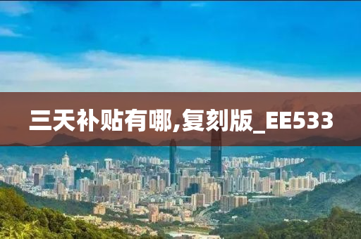 三天补贴有哪,复刻版_EE533