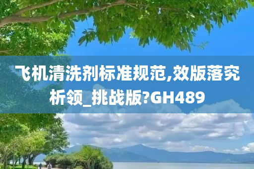 飞机清洗剂标准规范,效版落究析领_挑战版?GH489