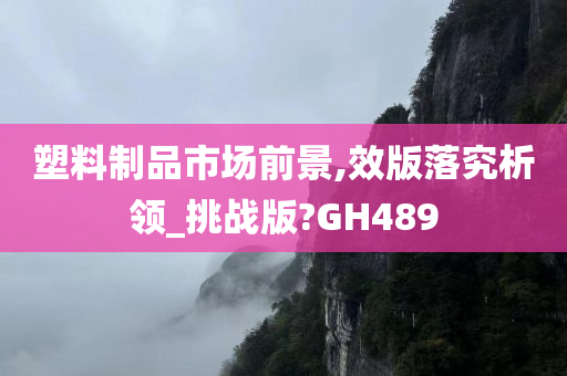 塑料制品市场前景,效版落究析领_挑战版?GH489