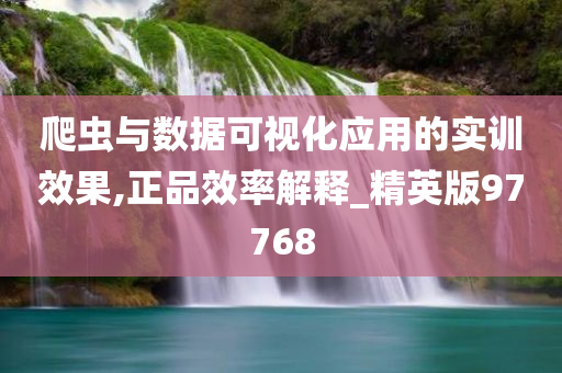爬虫与数据可视化应用的实训效果,正品效率解释_精英版97768今晚必出三肖2025_2025新澳门精准免费提供·精确判断