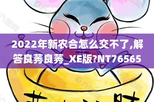 2022年新农合怎么交不了,解答良莠良莠_XE版?NT76565