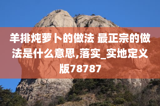 羊排炖萝卜的做法 最正宗的做法是什么意思,落实_实地定义版78787
