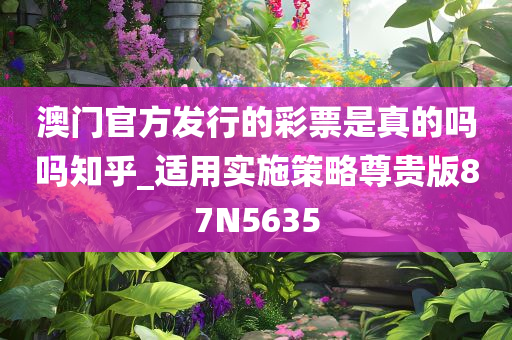 澳门官方发行的彩票是真的吗吗知乎_适用实施策略尊贵版87N5635