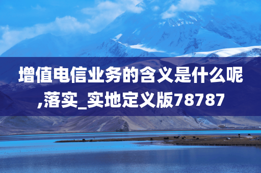 增值电信业务的含义是什么呢,落实_实地定义版78787