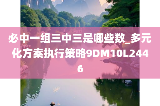 必中一组三中三是哪些数_多元化方案执行策略9DM10L2446
