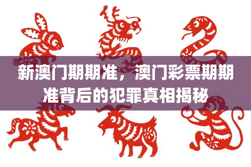 新澳门期期准，澳门彩票期期准背后的犯罪真相揭秘