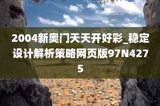 2004新奥门天天开好彩_稳定设计解析策略网页版97N4275