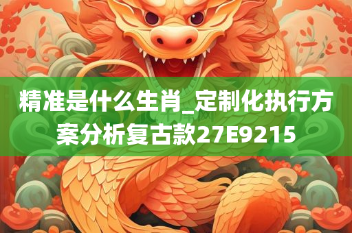 精准是什么生肖_定制化执行方案分析复古款27E9215