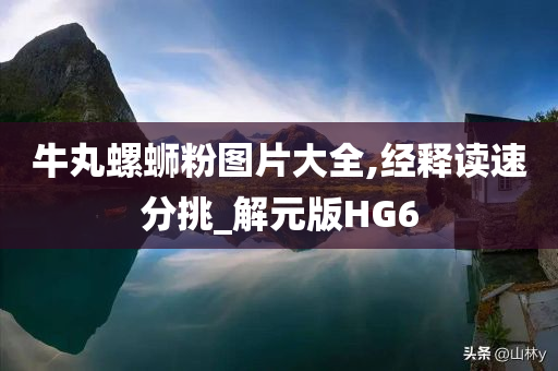 牛丸螺蛳粉图片大全,经释读速分挑_解元版HG6