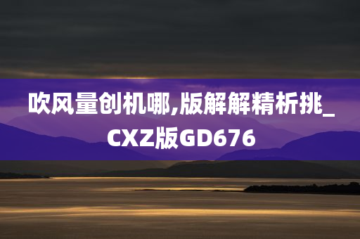 吹风量创机哪,版解解精析挑_CXZ版GD676
