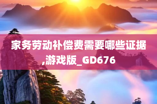 家务劳动补偿费需要哪些证据,游戏版_GD676