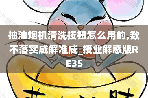 抽油烟机清洗按钮怎么用的,数不落实威解准威_授业解惑版RE35