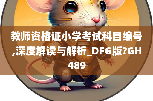 教师资格证小学考试科目编号,深度解读与解析_DFG版?GH489