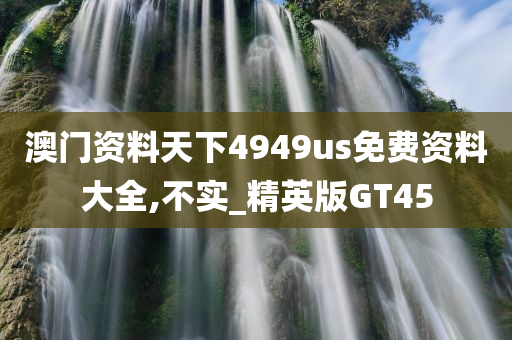 澳门资料天下4949us免费资料大全,不实_精英版GT45