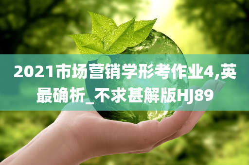 2021市场营销学形考作业4,英最确析_不求甚解版HJ89