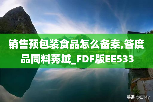 销售预包装食品怎么备案,答度品同料莠域_FDF版EE533